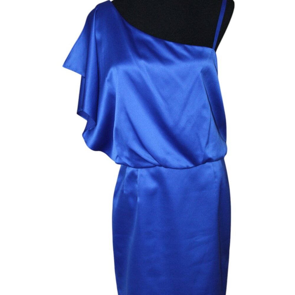 Jessica Simpson Dress One Shoulder Flutter Sleeve 6 NWT's Devil w/the blue...